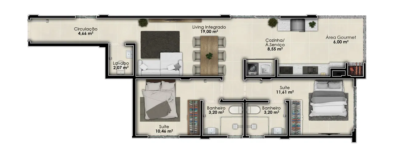 Apartamento, 2 quartos, 80 m² - Foto 10