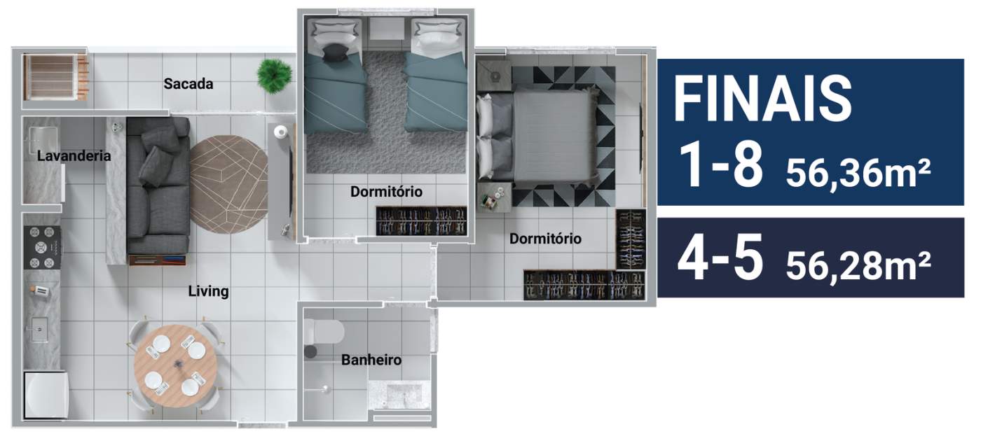 Apartamento, 2 quartos, 56 m² - Foto 10